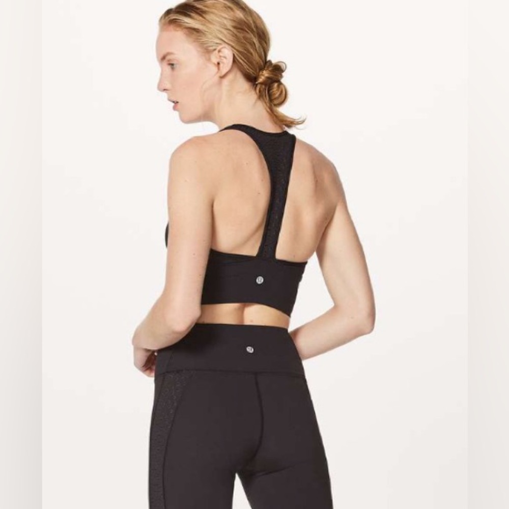 NWT Lululemon Ornate Bra -Size 10 Black